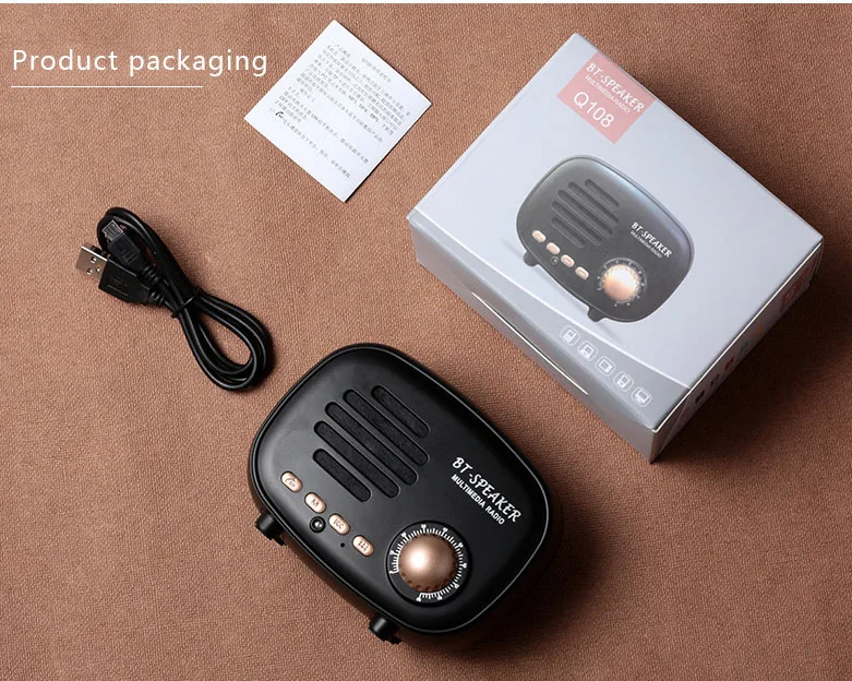 Американский ретро и Ностальгический Bluetooth динамик портативный подарок радио Plug In Card U диск мини аудио, Рождество