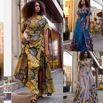 Benga V-Neck Maxi African Gown
