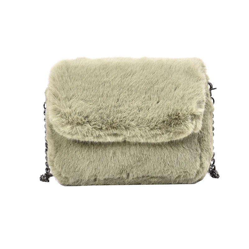 

Winter faux fur mini square bag shoulder bag bolsos mujer de marca famosa 2019 soft ladies plush warm messenger bag handbag lady