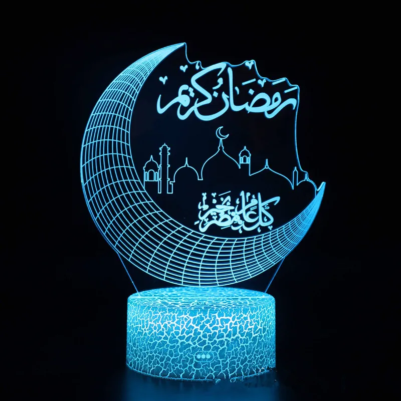 День Святого Валентина подарок 7 цветов Изменение 3D голограмма письмо лампы