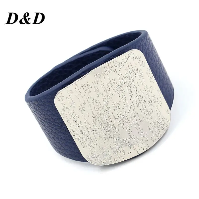 D& D индивидуальный кожаный браслет для женщин с пряжкой из сплава Регулируемые Модные женские и мужские браслеты панк ювелирные изделия