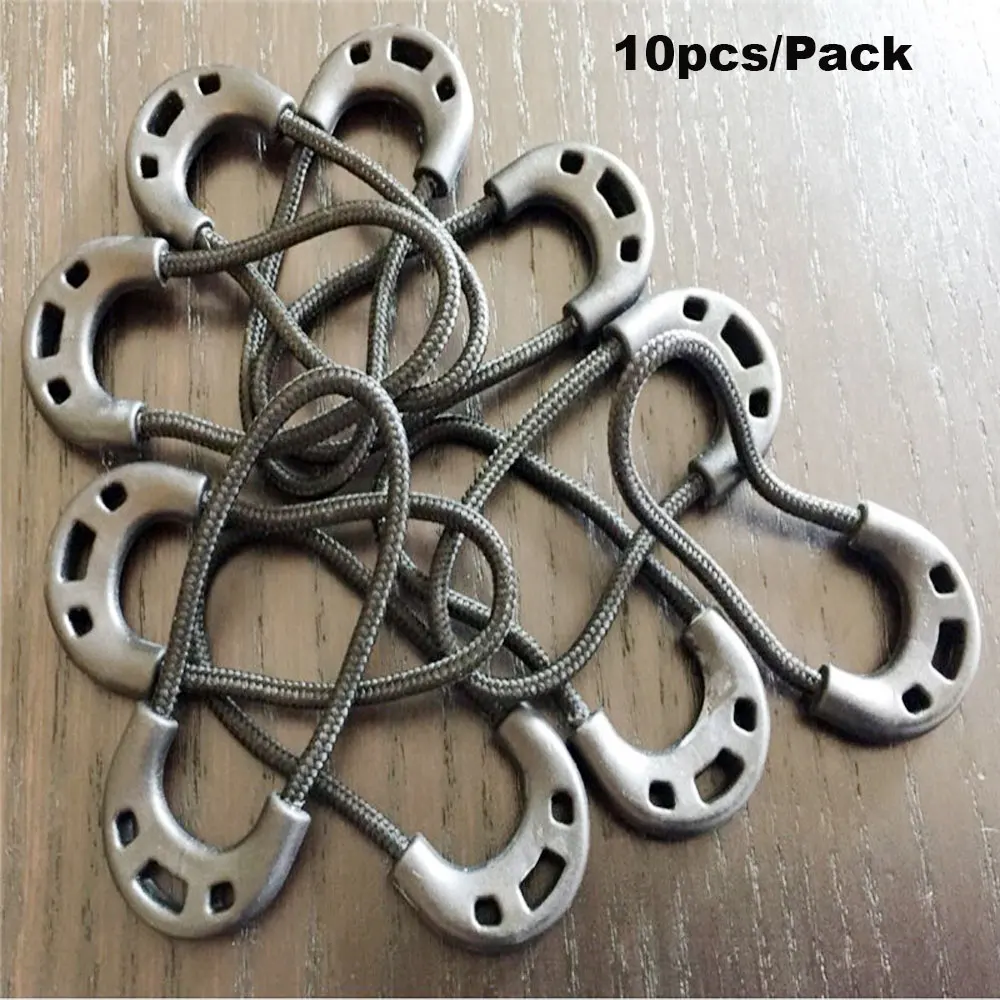 

10pcs Anti-theft Zipper Tail Rope Antiskid Chain Rope EDC Camping Equipment Longer Tail Rope Bag Clip Buckle Outdoor Travel Kit