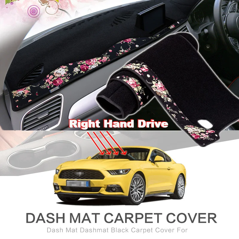 

Tommia China decorative pattern Car Dashmat Dashboard Mat Non-slip Dash Board Pad Cover for FORD MUSTANG 2015 2018