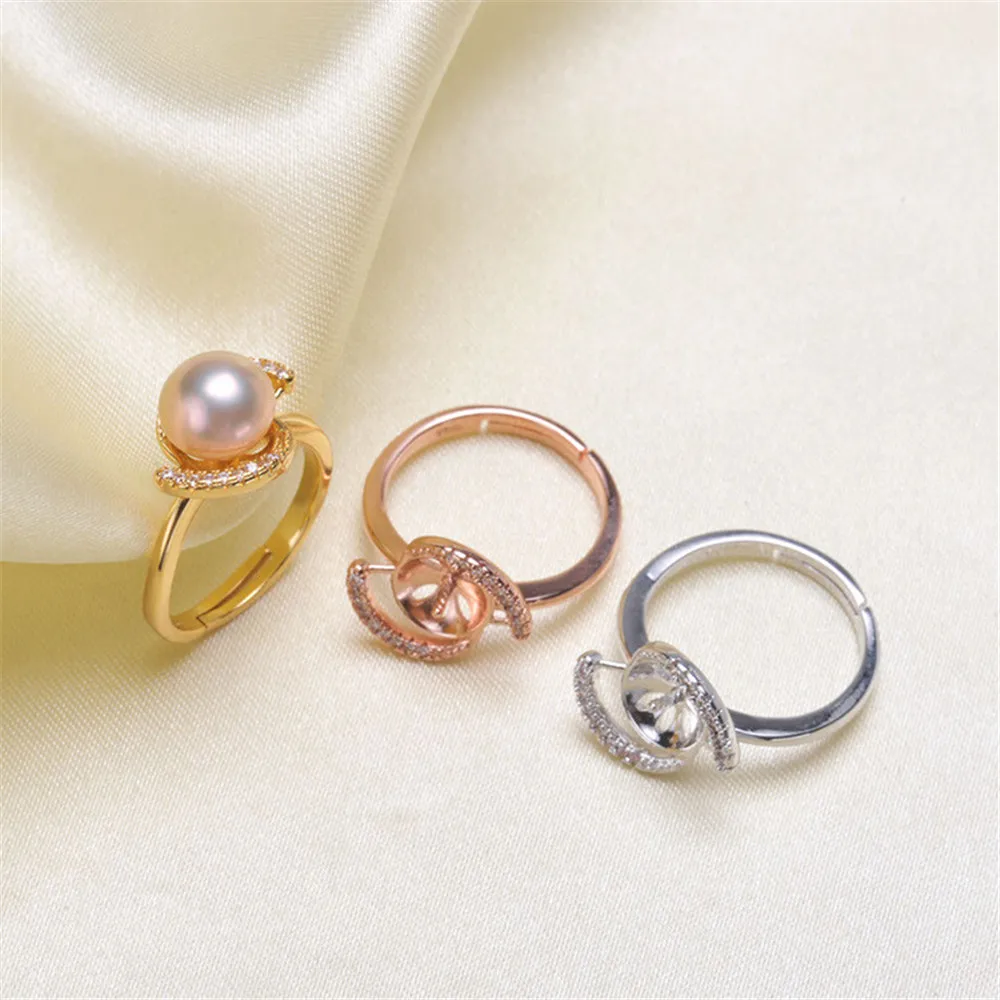 

Adjustable Ring Settings Base Blank Ring Settings Finger Ring Blanks Shiny Silver/Gold Color Copper Material Flat