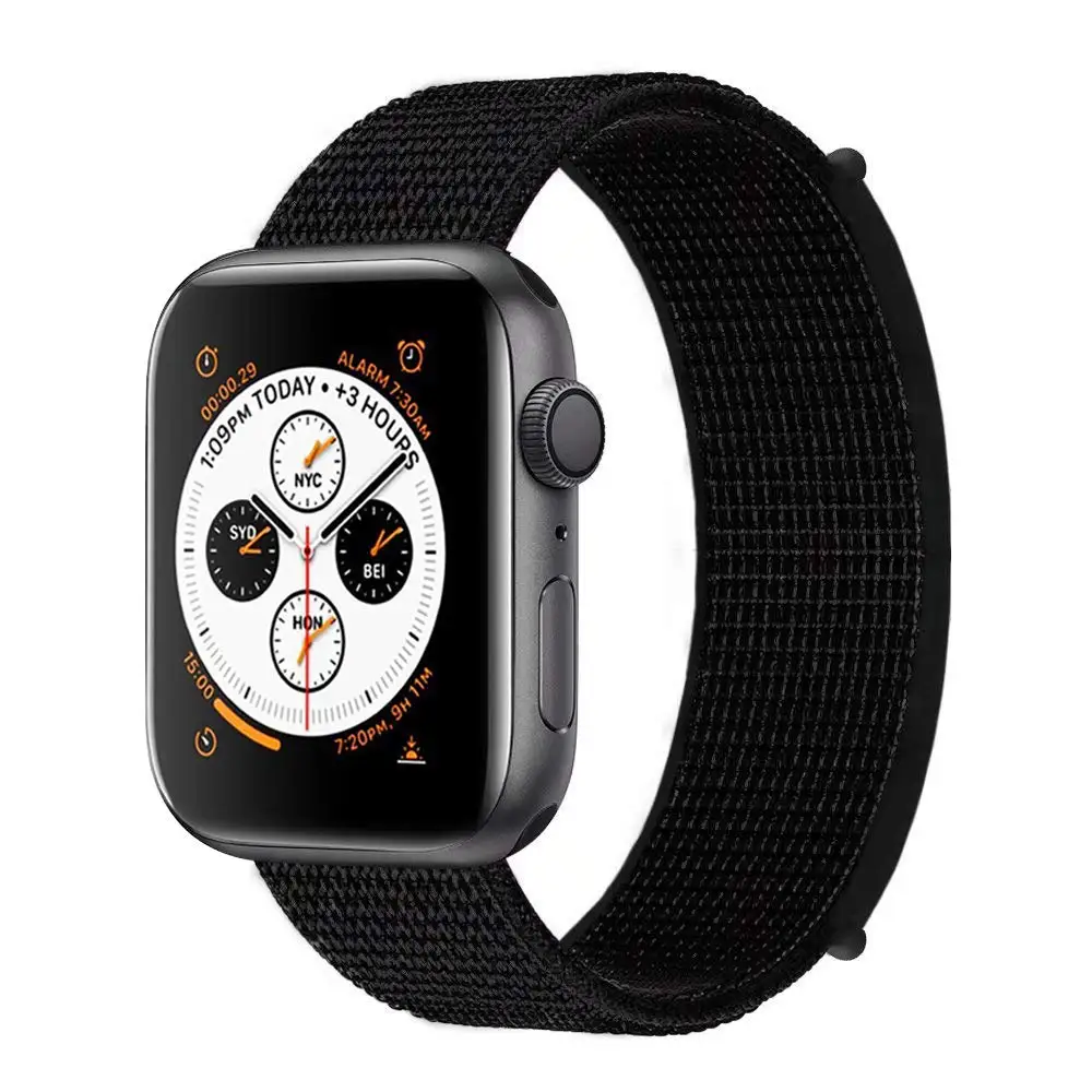 Нейлоновый ремешок для наручных часов Apple Watch 4 серии 3/2/1 38 мм 42 мм из мягкой дышащей ткани сменный ремешок Спортивные петли для наручных часов iwatch серии 4 40 мм 44 мм - Цвет ремешка: 5