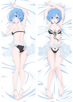 

Re:Zero Kara Hajimeru Isekai Seikatsu Anime Pillow Case Waifu Dakimakura Body Decorative Pillow Cover Soft Rectangular Cushion