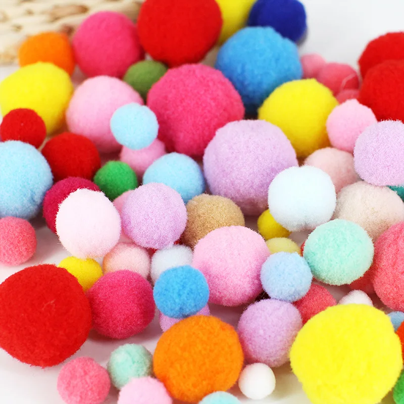 Pompoms 10mm 15mm 20mm 25mm 30mm Soft Pompones Fluffy Plush Crafts DIY Pompon BallsFurball Home Decor Sewing Supplies pom poms craft supplies 30-100pcs