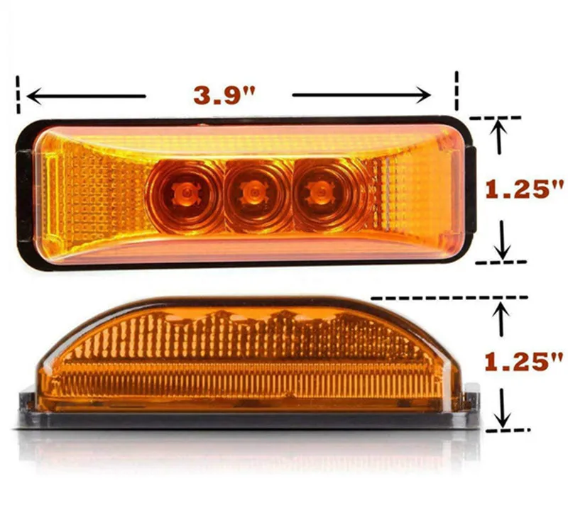 4 шт маркер светильник s для прицепы зазор боковина крыла маркер светильник грузовик с прицепом RV 12 В парковка светильник s для грузовика 2xAmber+ 2xred