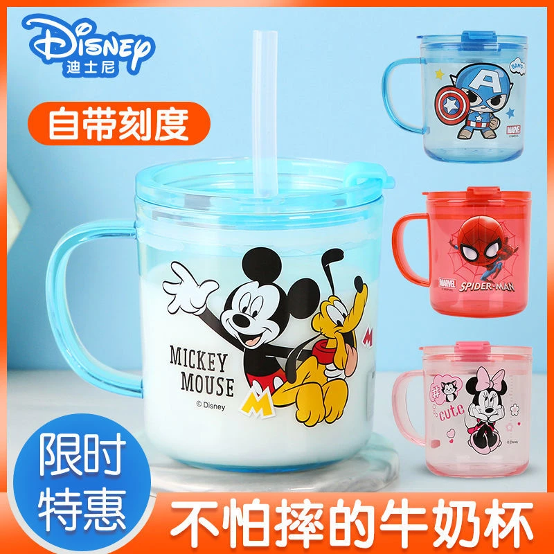 kop Likken Regeneratie Disney Mickey Mouse Cartoon Kopjes Met Stro Kinderen Sneeuwwitje Sport  Flessen Meisjes Prinses Sophia Sap Cup|Kopjes| - AliExpress