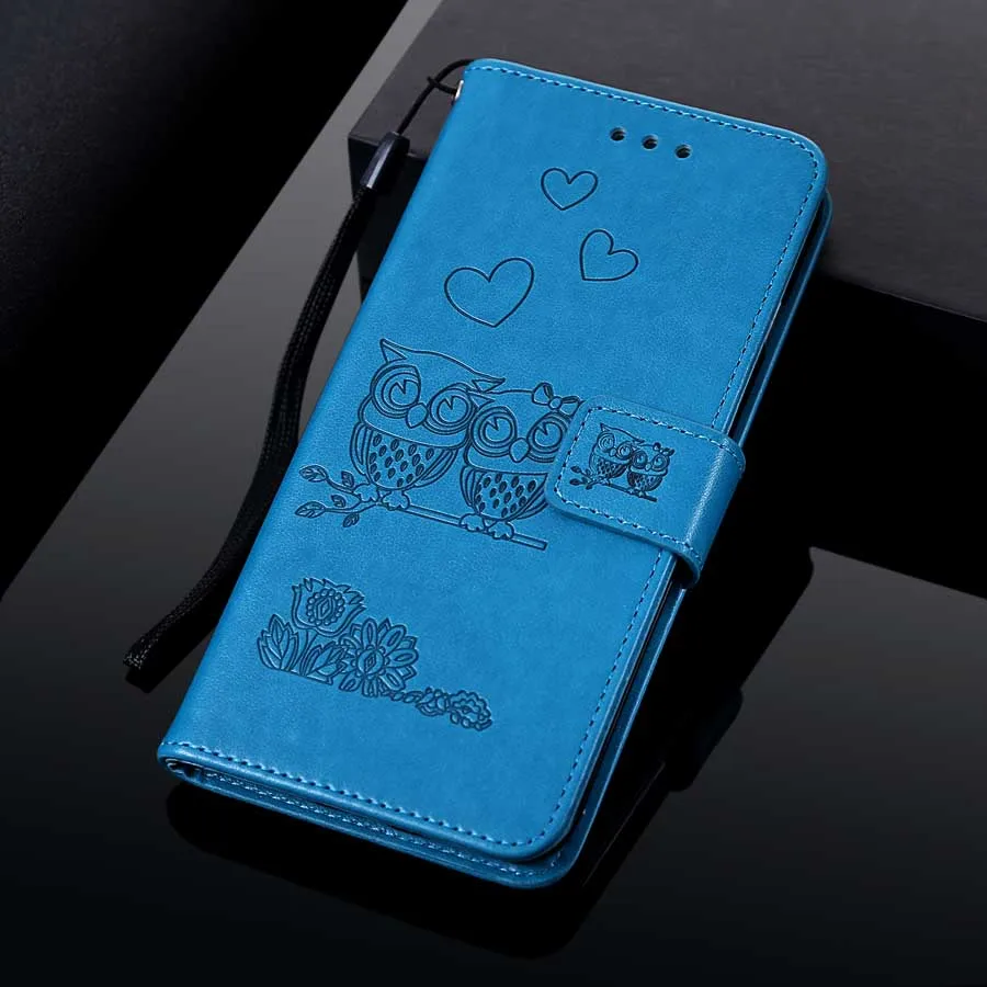 Тиснением Сова кожаный бумажник чехол для samsung Galaxy S6 S7 край S8 S9 S10 J4 J6 A6 плюс J3 J5 J7 J730FM чехол с откидной крышкой - Цвет: 05