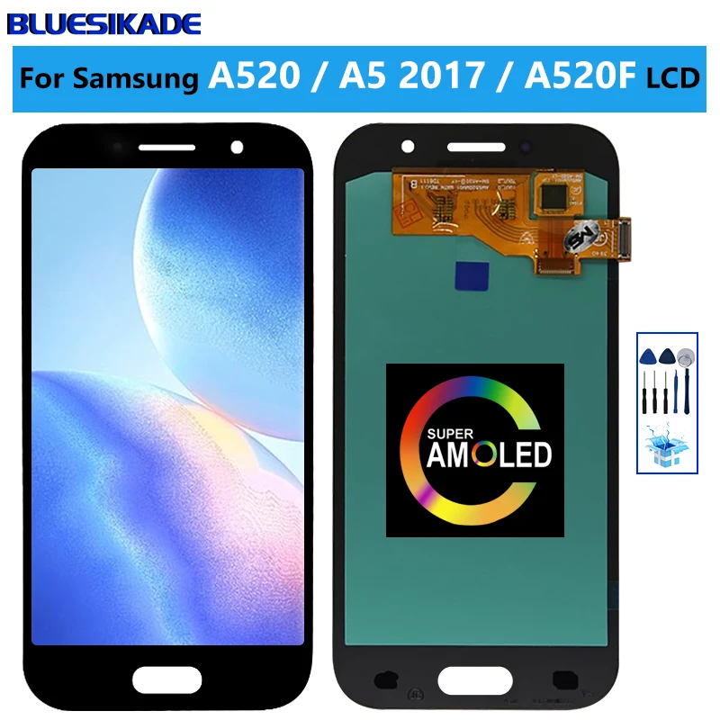 ЖК-дисплей 5 0 дюйма для Samsung Galaxy A520 сенсорный экран в сборе A5 2017 A520F SM-A520F дигитайзер