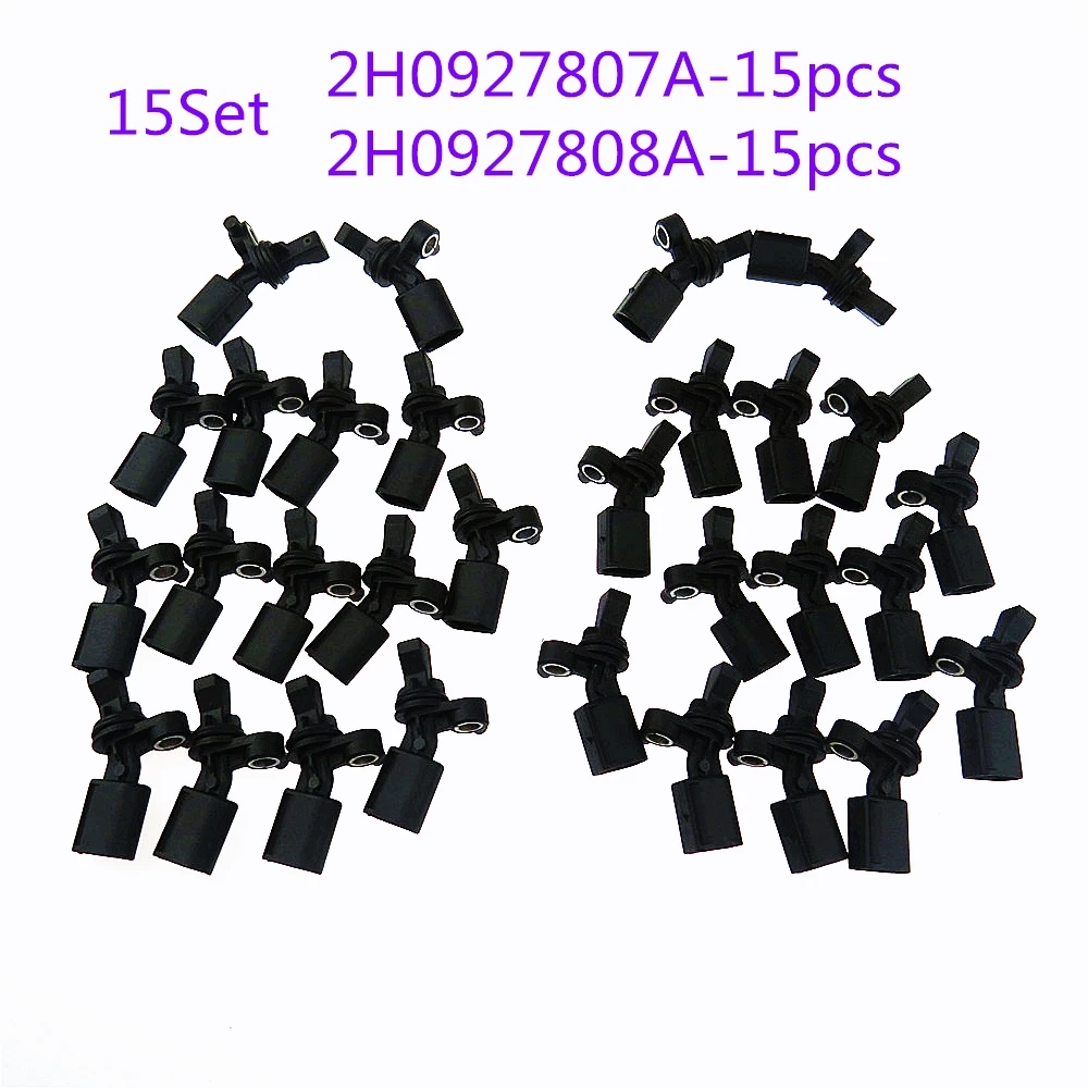 15Set Rear Left & Right ABS Sensor Wheel Speed Sensor 2H0927807A 2H0 927 807A For A3 TT Passat  2H0927808A  2H0 927 808A