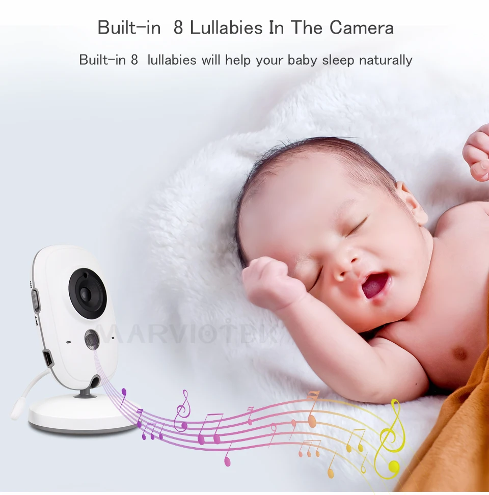 Радионяня 2,4G беспроводной ЖК-дисплей 2 способа аудио разговора ночного видения Видео няня камера наблюдения безопасности Детская камера няня VB603
