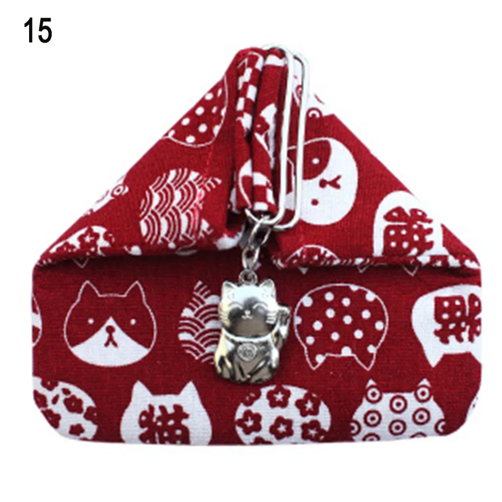 Women Girls Pattern Coin Purse Mini Pouch Portable Triangular Purse d88 - Цвет: 15