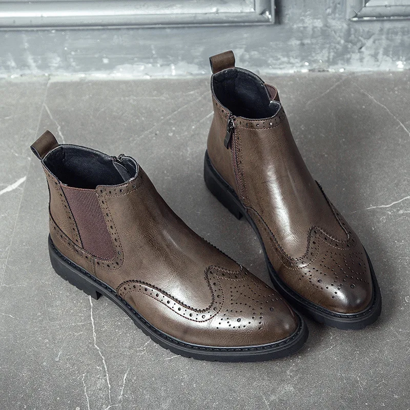 

Men Chelsea Boots Leather Boot Shoes Casual Boots Chelsea Boots Men's