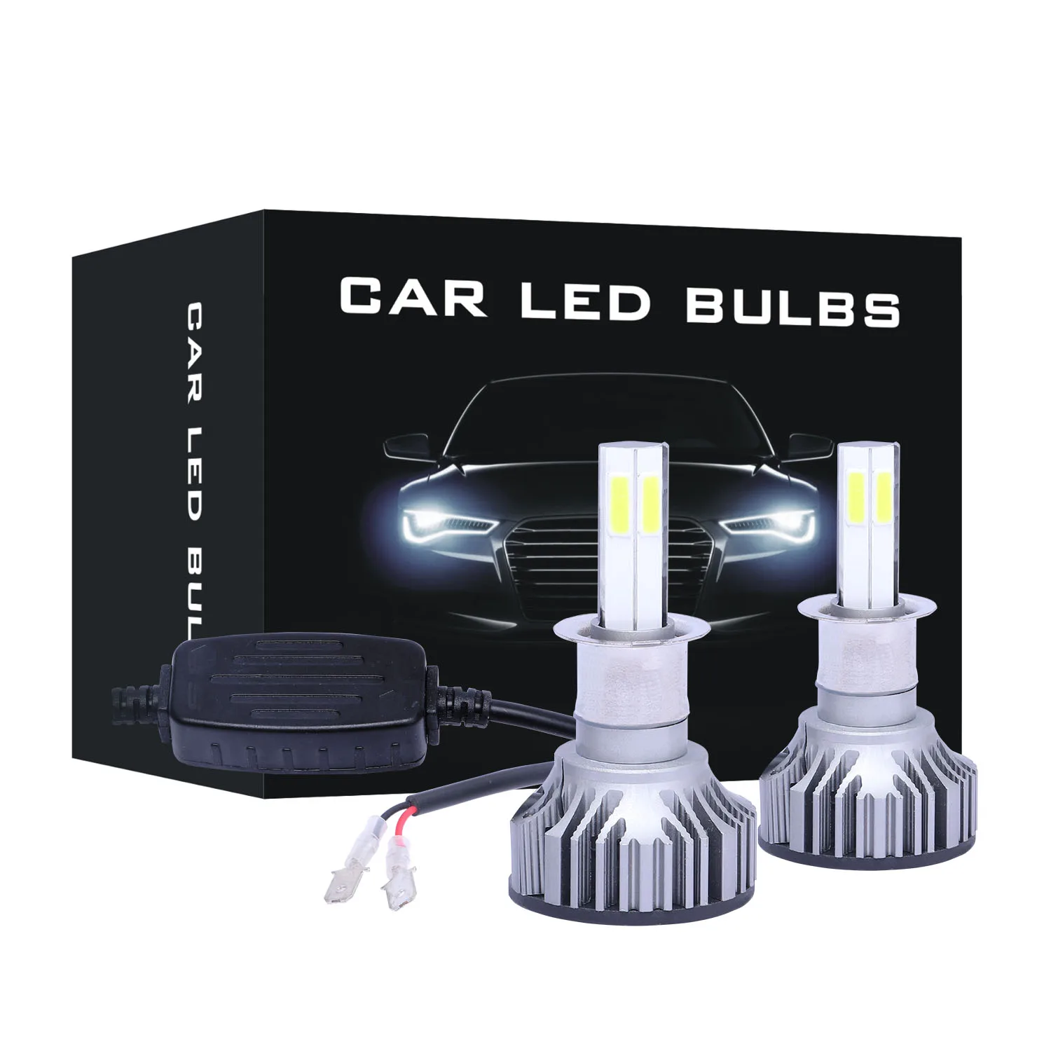 

Universal Car Truck Front Headlight Bulbs Kit 9-32V H3 X15-COB LED 6500K 8000LM