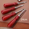 0.8/1.0/1.2/1.5mm  Wooden Handle Leather Trimming Manual DIY Leather Goods Leather Carving  Shovel  Manual Rounding Tool ► Photo 3/5