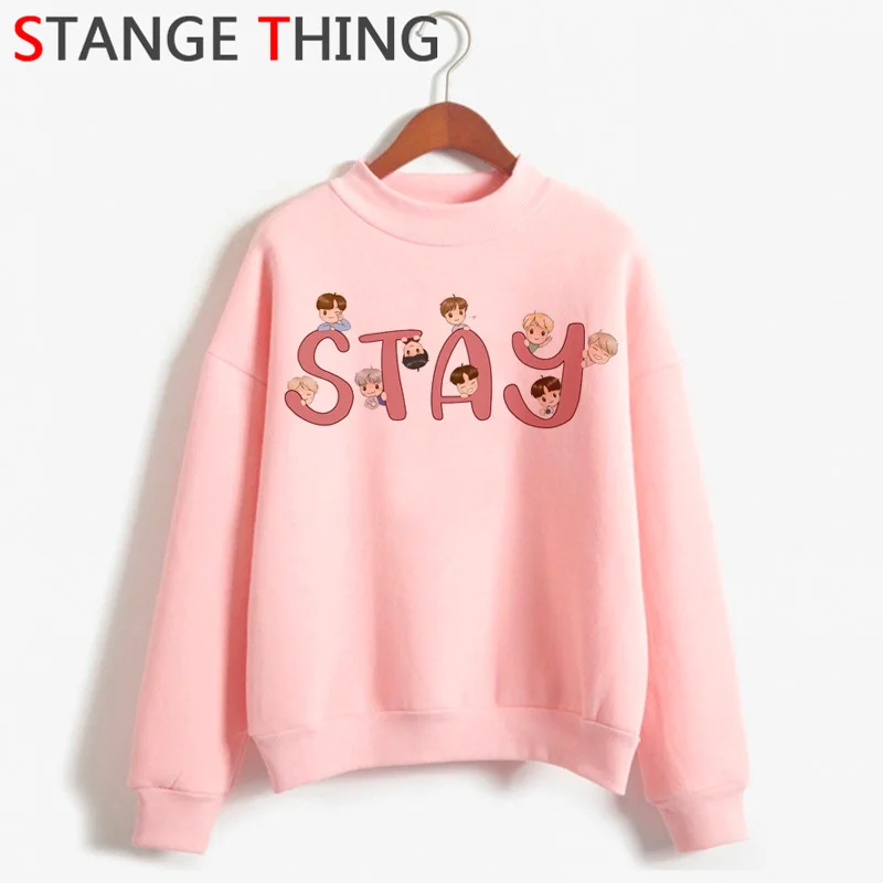 Stray Kids Miroh Harajuku Funny Cartoon Hoodies Women Turtleneck Kawaii Print I Am Who Sweatshirts Graphic Fashion Hoody Female - Color: H2888
