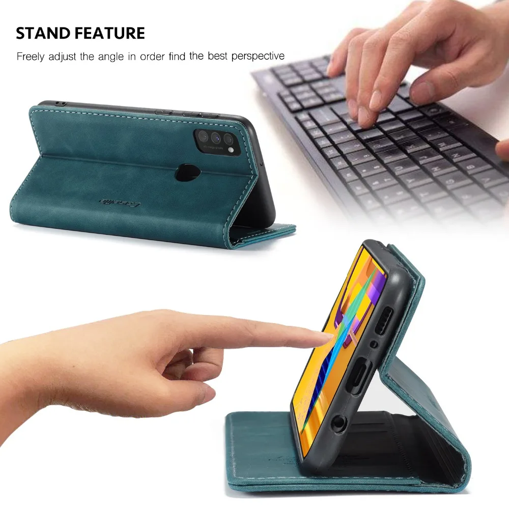 CaseMe Luxury Magnetic Retro Card Slot Stand Flip Cover For Samsung Galaxy M30S M21 Leather Wallet Case For Samsung M31 (11)