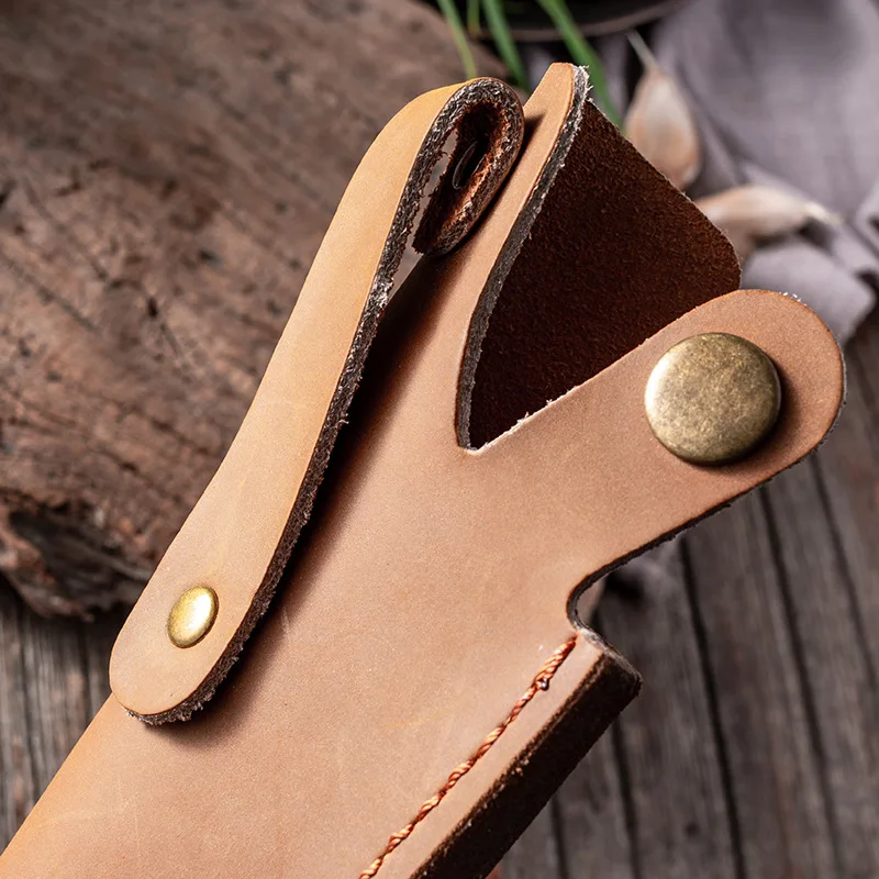 Chef's  Cowhide Cover Sheath Leather Knife Cover Boning Fruit Outdoor Knife Sheath knife block for drawer