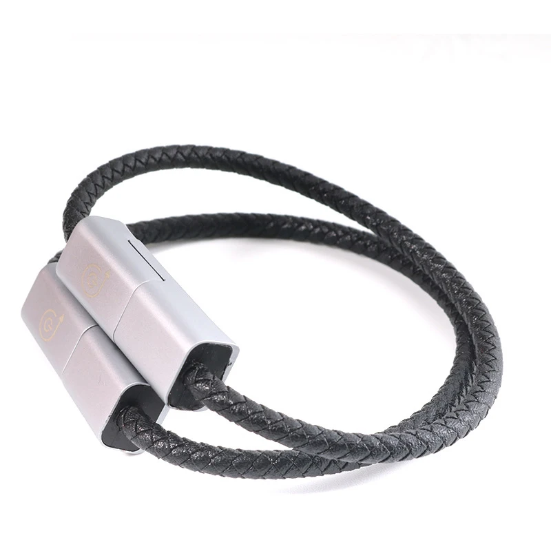 

Portable Creative Bracelet Mobile Phone Data Cable Braided Bangle Fit Punk Men Women Usb Charging Cable Leather Bracelet Jewelry