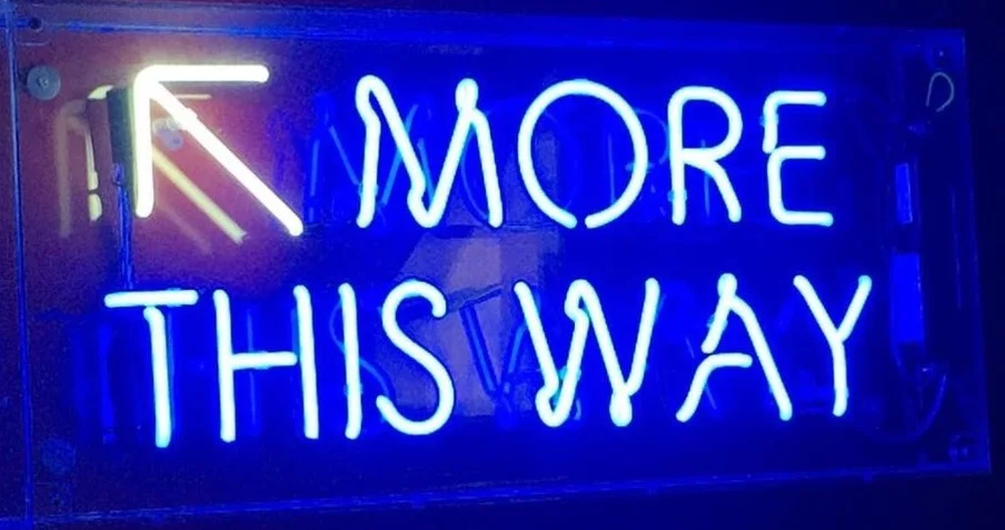 14“ More This Way Arrow Acrylic Custom Neon Light Lamp Sign Beer Bar Handmade Decorate Home Wall Room Windows Tube Artwork | Лампы и