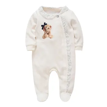 

Newborn Baby Velvet Romper Baby Boys Girls Soft Warm Winter Long Sleeve Animal Jumpsuit Cute Clothing for 0-12M