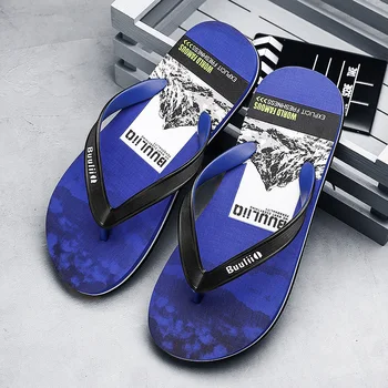 

2020 New Style Trend Men Flat Heel Flip-flops Summer Slippers Flip-flop Anti-slip Sandals Sandals Fashion Seaside Swimming Slide