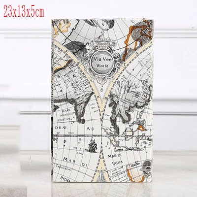 Storage box Retro European Style World map Security Safe book Cash Money Jewelery Organizer Box