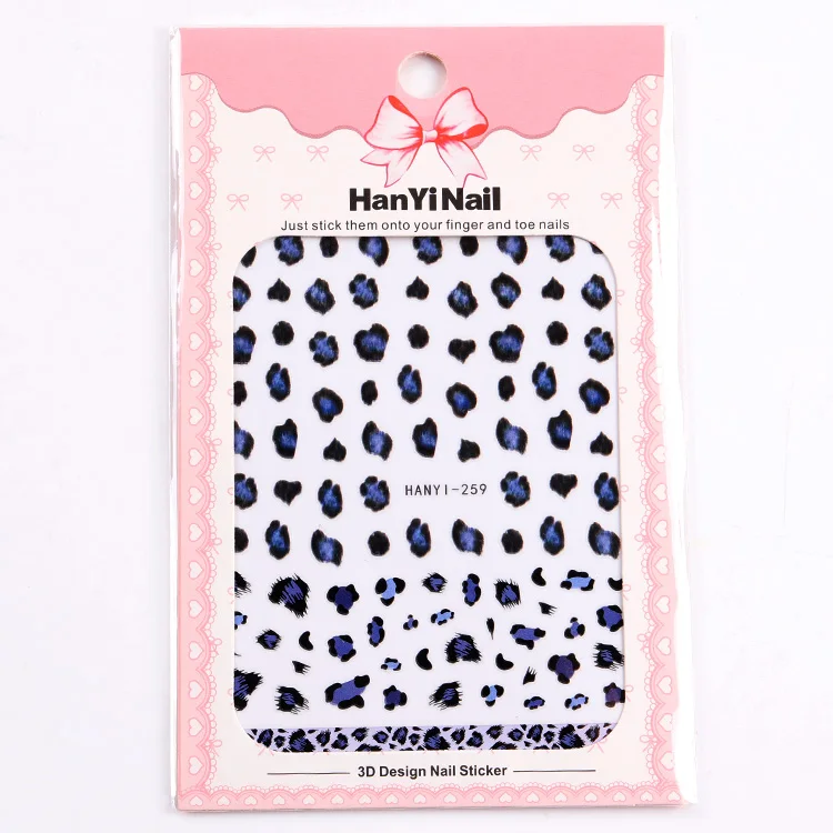 1 sheet/lot Autumn and winter nails leopard stickers three-dimensional Sexy Designs Women Slider Decalsnail decoration nail art - Цвет: TZ85-HANYI259