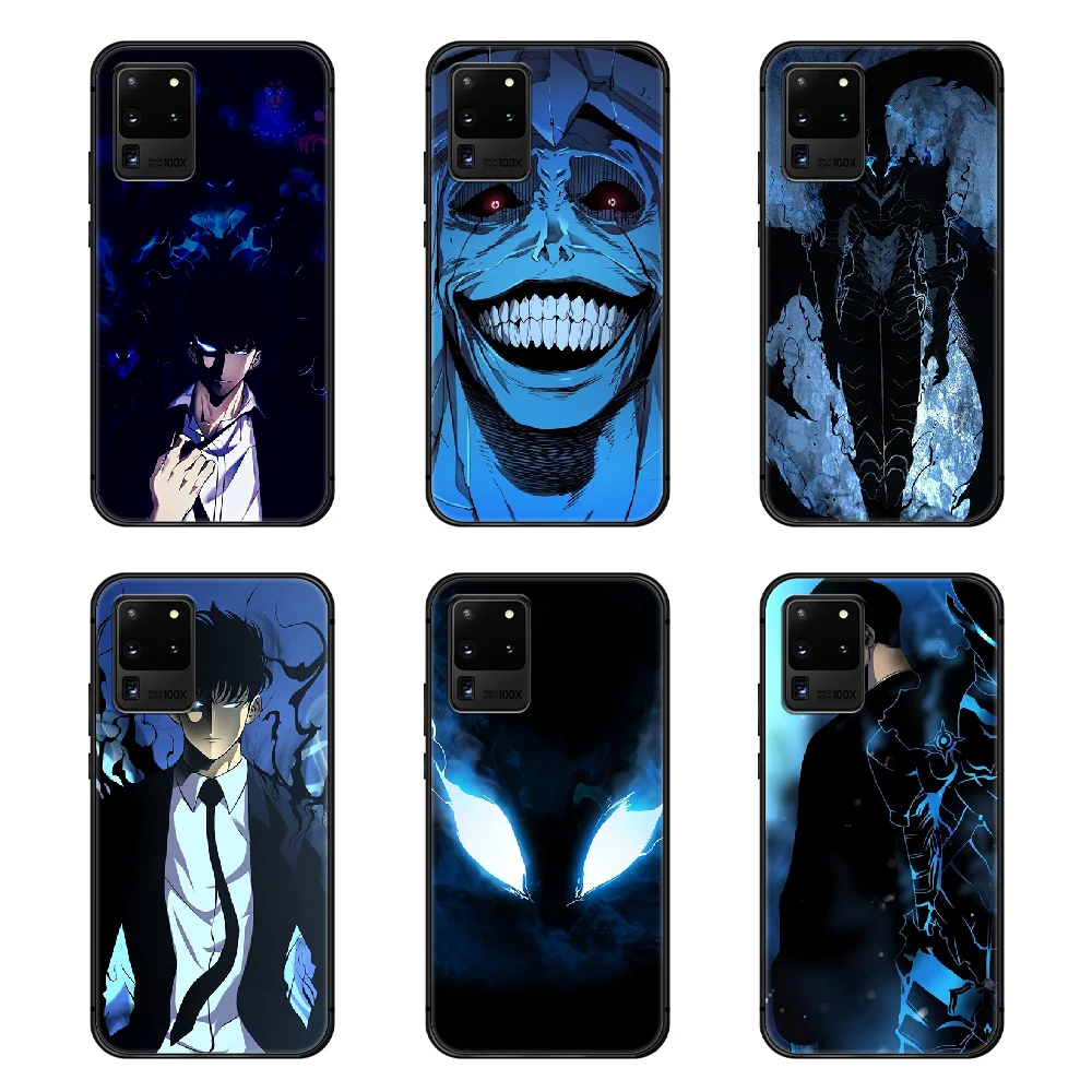 anime solo leveling Phone Case Cover Hull For Samsung Galaxy S 6 7 8 9 10 e 20 edge uitra Note plus black shell 3D bumper | Мобильные