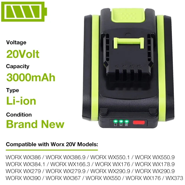 free shipping worx wa3551 20V battery - AliExpress