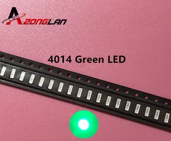 

4014 GREEN LED SMD 22-24lm 3.0-3.2V car lamp light beads RoHs Free shipping 1000PCS/lot