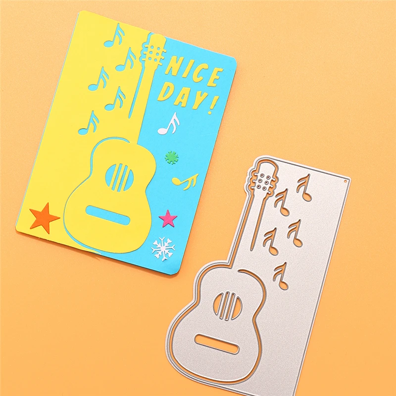 Eastshape Guitar Music Metal Cutting Dies Border Edge Scrapbooking Craft Embossing Stencil Card Making Decoration | Дом и сад