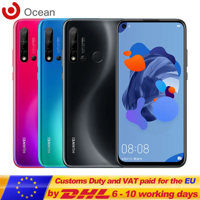 HUAWEI NOVA 5i 5 i смартфон с 6 4-дюймовым дисплеем восьмиядерным процессором Kirin 710 ОЗУ 8
