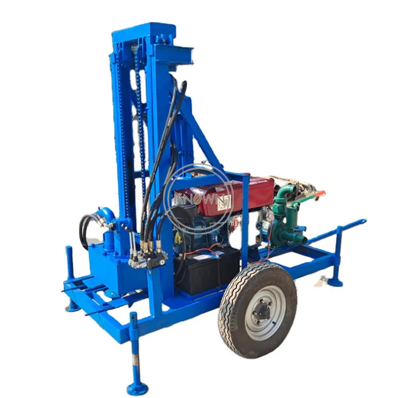 

22HP Diesel Deep Water Well Core Drilling Rig Machine 100m Hydraulic Mine Drilling Rigs Rotary Hole Borehole Drill Machines