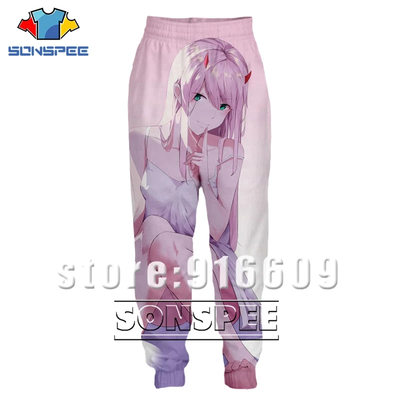 3d принт для мужчин и женщин, полная длина, модные сексуальные штаны DARLING in the FRANXX Zero two, спортивные штаны Harajuku, панковские штаны, аниме, штаны для бега - Цвет: 15
