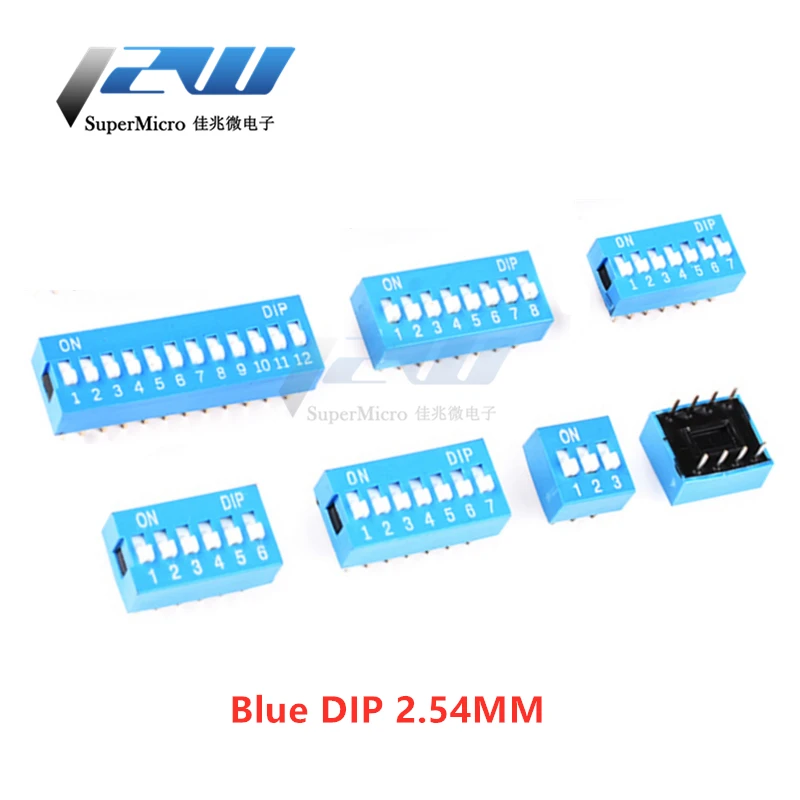 5 шт. модуль переключателя слайдера 1 2 3 4 6 7 8 10pin 27/2 54 мм DIP/SMD|Соединители| |
