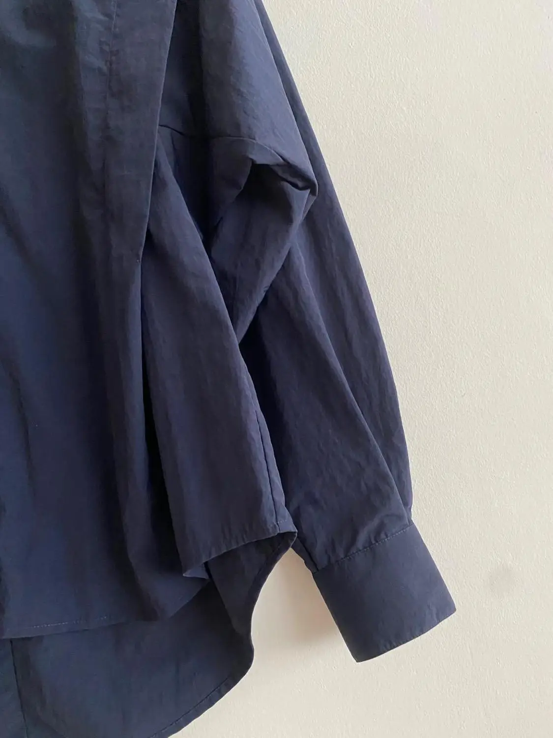 Women Turn-down Collar Shirt Long Sleeve Stitching