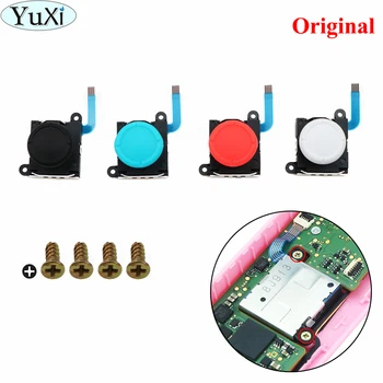 

YuXi For Nintendo Switch 3D Analog Joystick Joy-Con Replacement Left/Right Repair Kit Thumb Cap Sensor with 4 Cross Screws