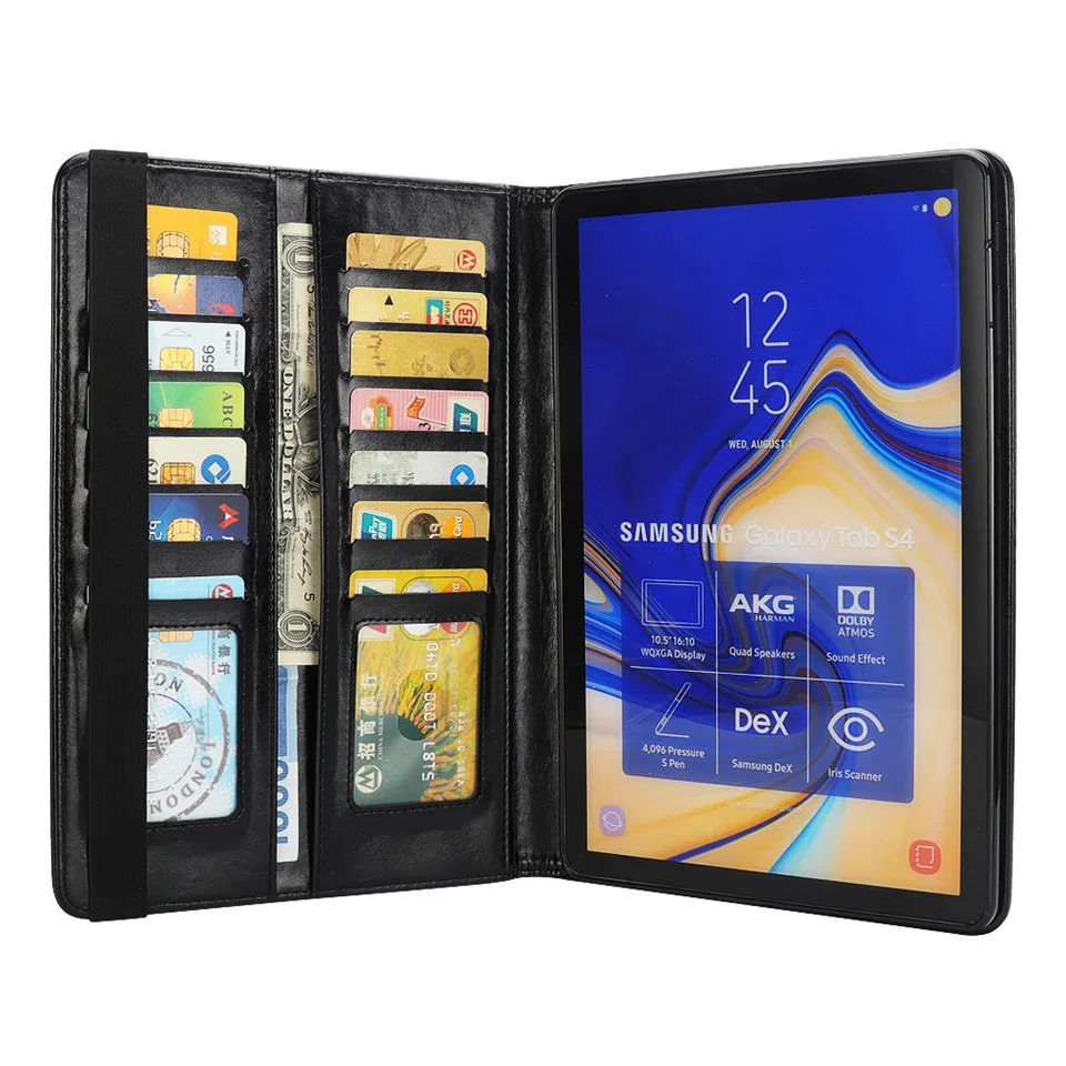 Чехол для планшета для Samsung Galaxy Tab S4 10,5 ''T830 t835 чехол в стиле ретро из искусственной кожи многочисленный-Функция держатель для карт чехол-бумажник с подставкой и крышкой