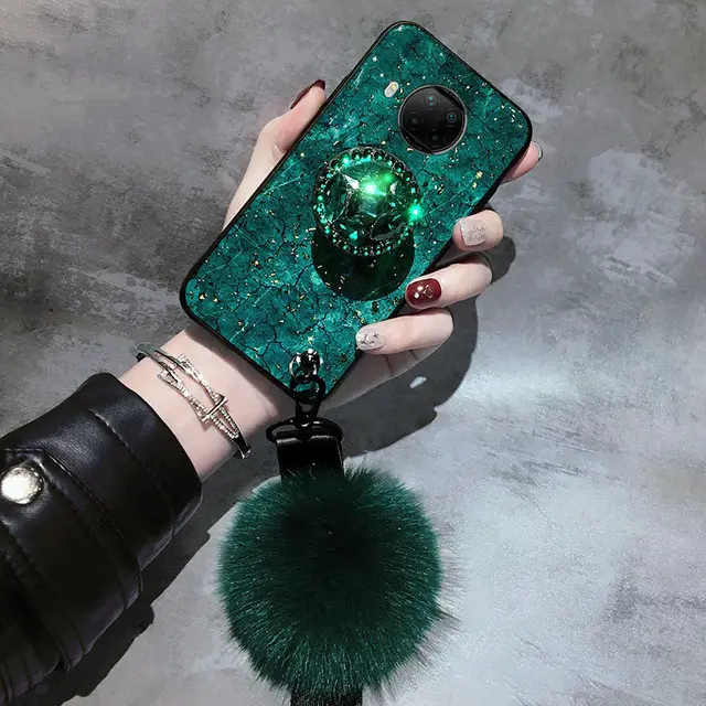 Luxury Glitter Case Xiaomi POCO X3Pro M3 X3 NFC 9 11 10T Note10Lite A3 9SE 10S 11 11Lite Silicone Marble Case For Redmi Note10 Green