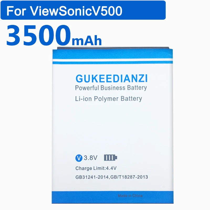 GUKEEDIANZI V500 мобильный телефон литий-полимерная Замена высокого качества Безопасный и стабильный аккумулятор 3500 мАч для ViewSonic V500 V500-3