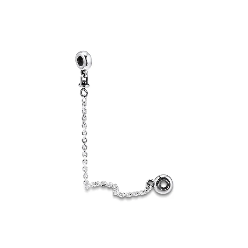 My Safety Chain, очаровательные серебряные бусины для изготовления ювелирных изделий, подходят для женщин, браслеты Pandora, 925 пробы, серебряные бусины серии Me