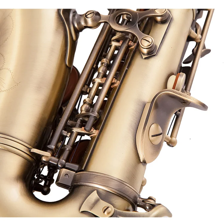 Vintage Style Bb Soprano Saxophone Sax Brass Material Woodwind Instrument with Case Gloves Cleaning Cloth Brush Sax Strap Mouthp