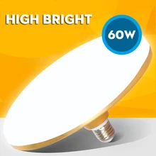 Лампа в виде НЛО энергосберегающий светодиодный светильник 220V SMD 5730 светодиодный лампы E27 B22 15 Вт, 20 Вт, 30 Вт, 40 Вт, 50 Вт, 60 Вт НЛО светодиодный лампы светильник Лампада LED для дома