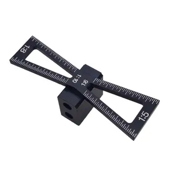 

Aluminum Alloy Woodworking Joints Gauge Dovetail Black Anodic Oxidation for White Marks Guide Tool Dovetail Template