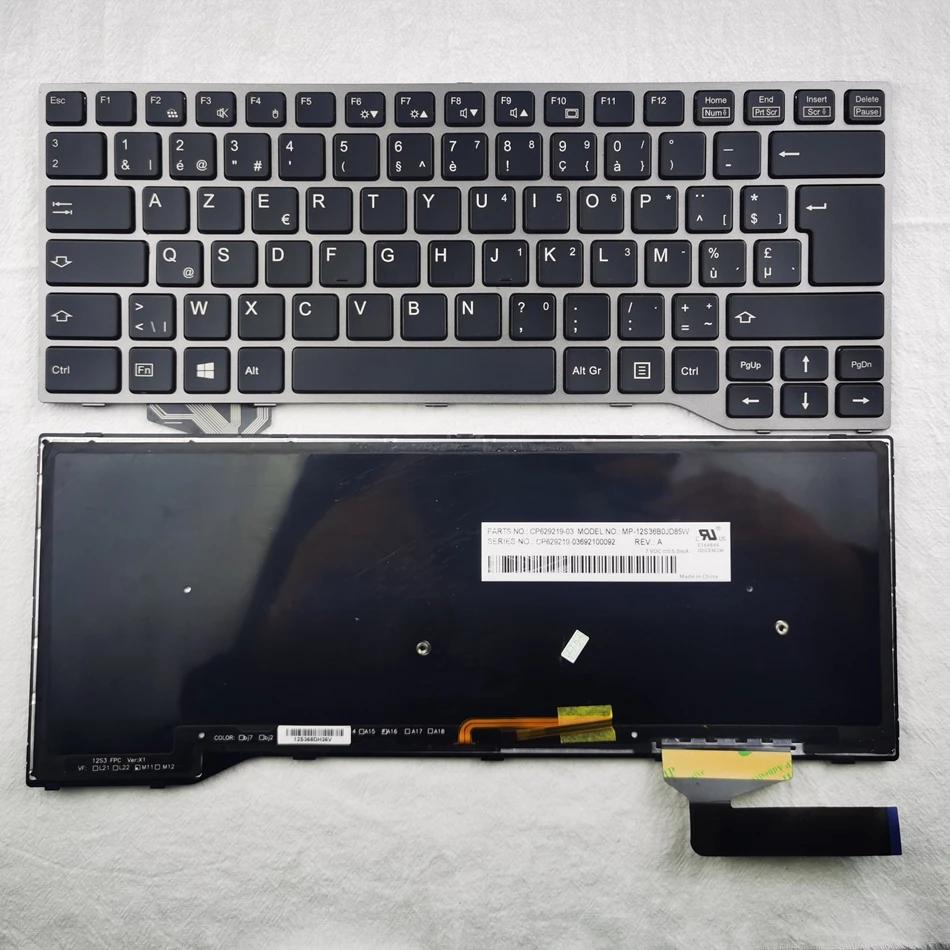 Бельгийская клавиатура с подсветкой для ноутбука Fujitsu Lifebook E733 E734 E743 E744 U745 E546 E547 E544