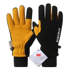 Loogdeel мужские зимние лыжные перчатки женские супер теплые с сенсорным экраном ветрозащитные уличные спортивные Thinsulate модные Утепленные перчатки из овечьей шерсти