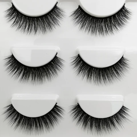 Pairs mink false eyelashes natural long 3d mink lashes fluffy wispy fake lashes thick cilios makeup eyelash extension tools